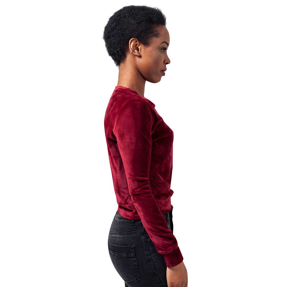 Urban Classics Urban Classics Sweatertrui Short Velvet Crew Urban Classics Urban Classics Sweatertrui Short Velvet Crew